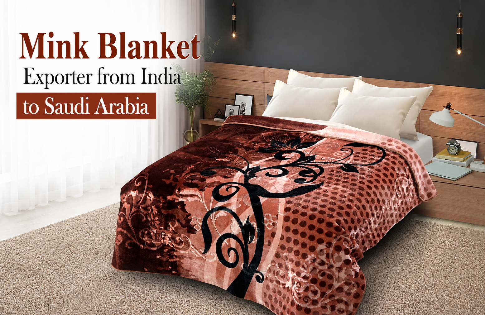 Mink Blanket Exporter from India to Saudi Arabia